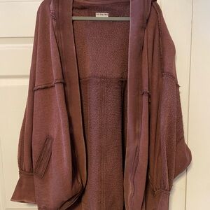 We The Free Forever Yours Cardi in Charred Eggplant
